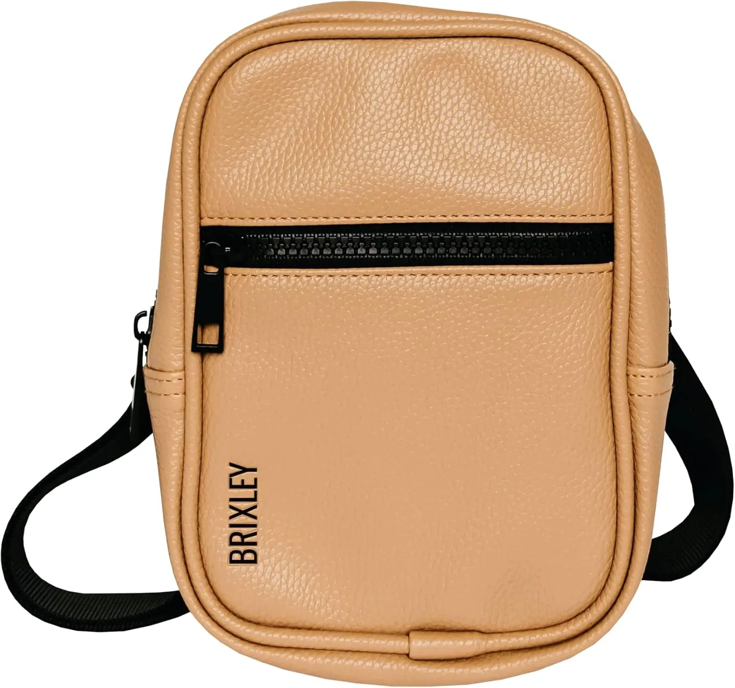 Brixley Leather Crossbody Bag Sling Purse for Women Men Girls Travel, Multi Position Fanny Back Pack