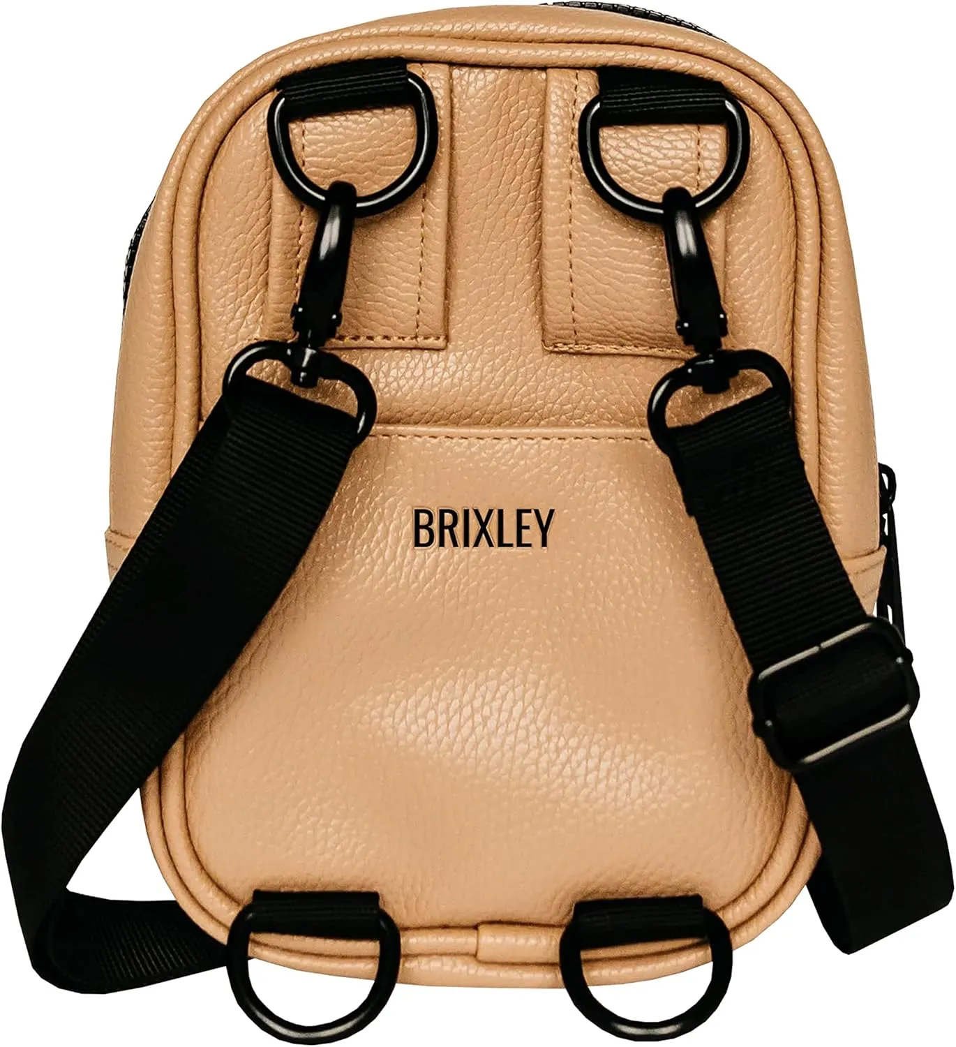 Brixley Leather Crossbody Bag Sling Purse for Women Men Girls Travel, Multi Position Fanny Back Pack
