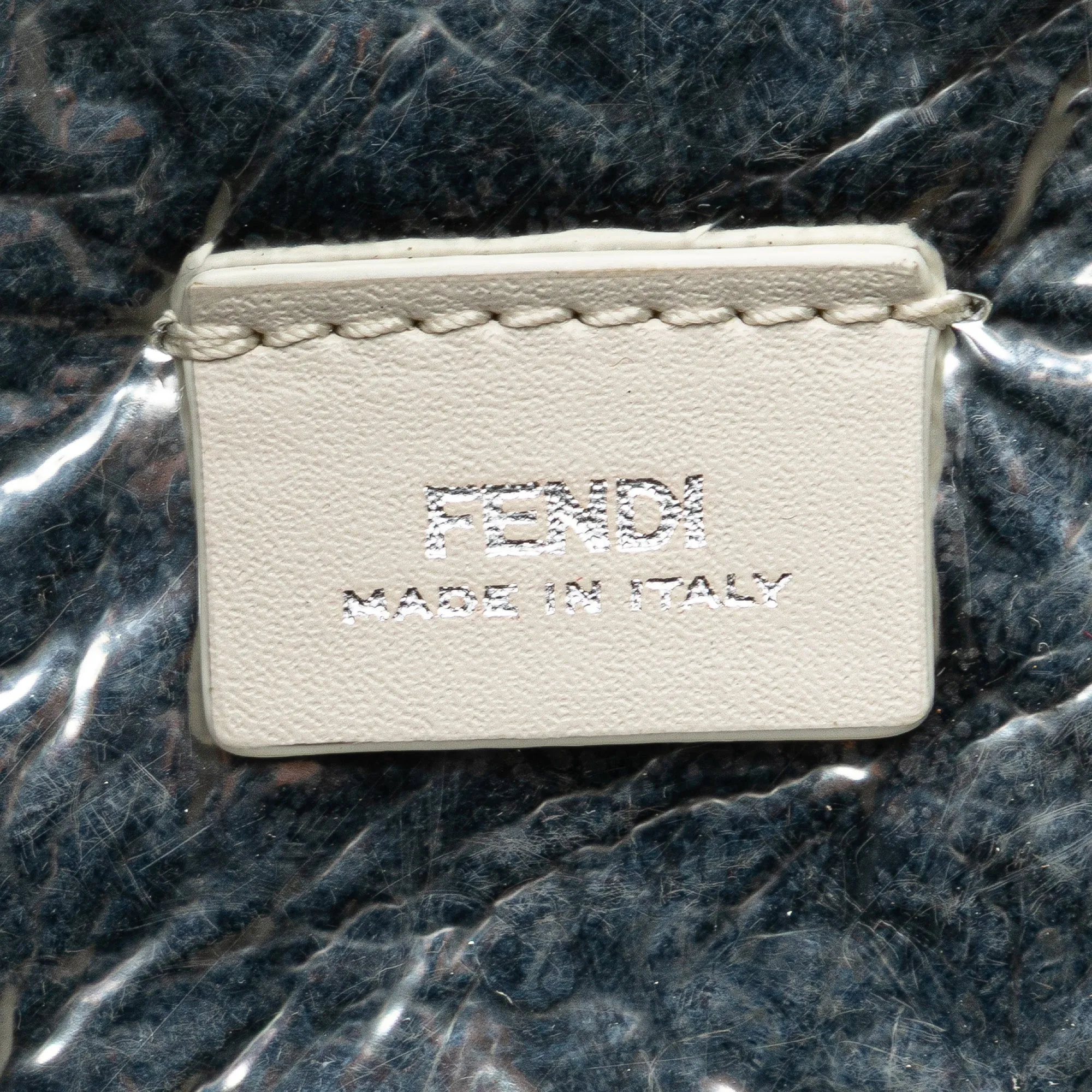 Brown Fendi Zucca Leather and Straw Bottle Holder Sling Bag