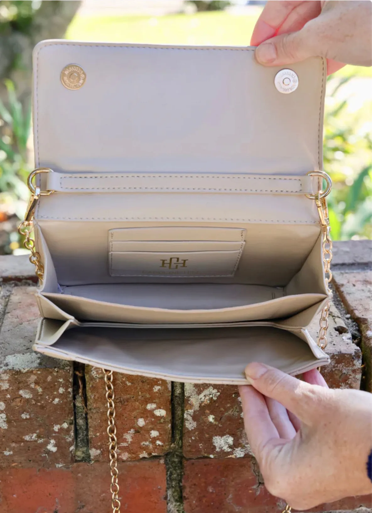Brynleigh Cream Quilted Clutch Crossbody Purse