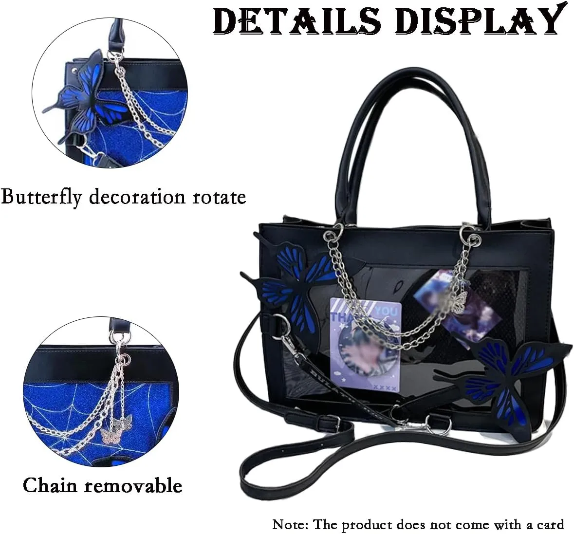 Butterfly Ita Bag Y2k Tote Shoulder Bag for Women Handbag Crossbody