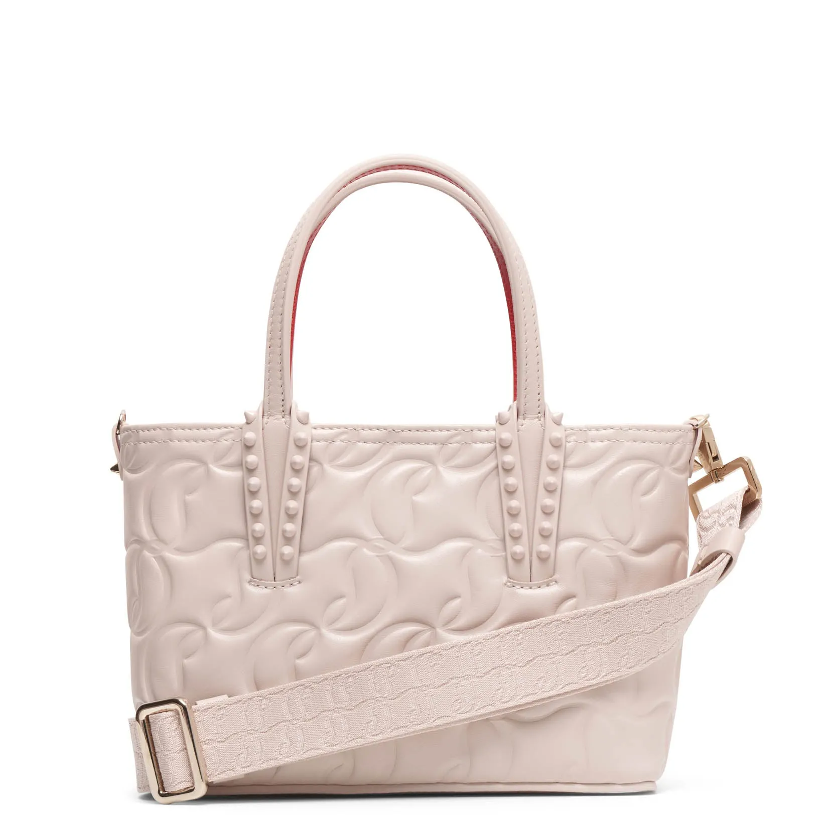 Cabata E/W mini beige leather tote bag