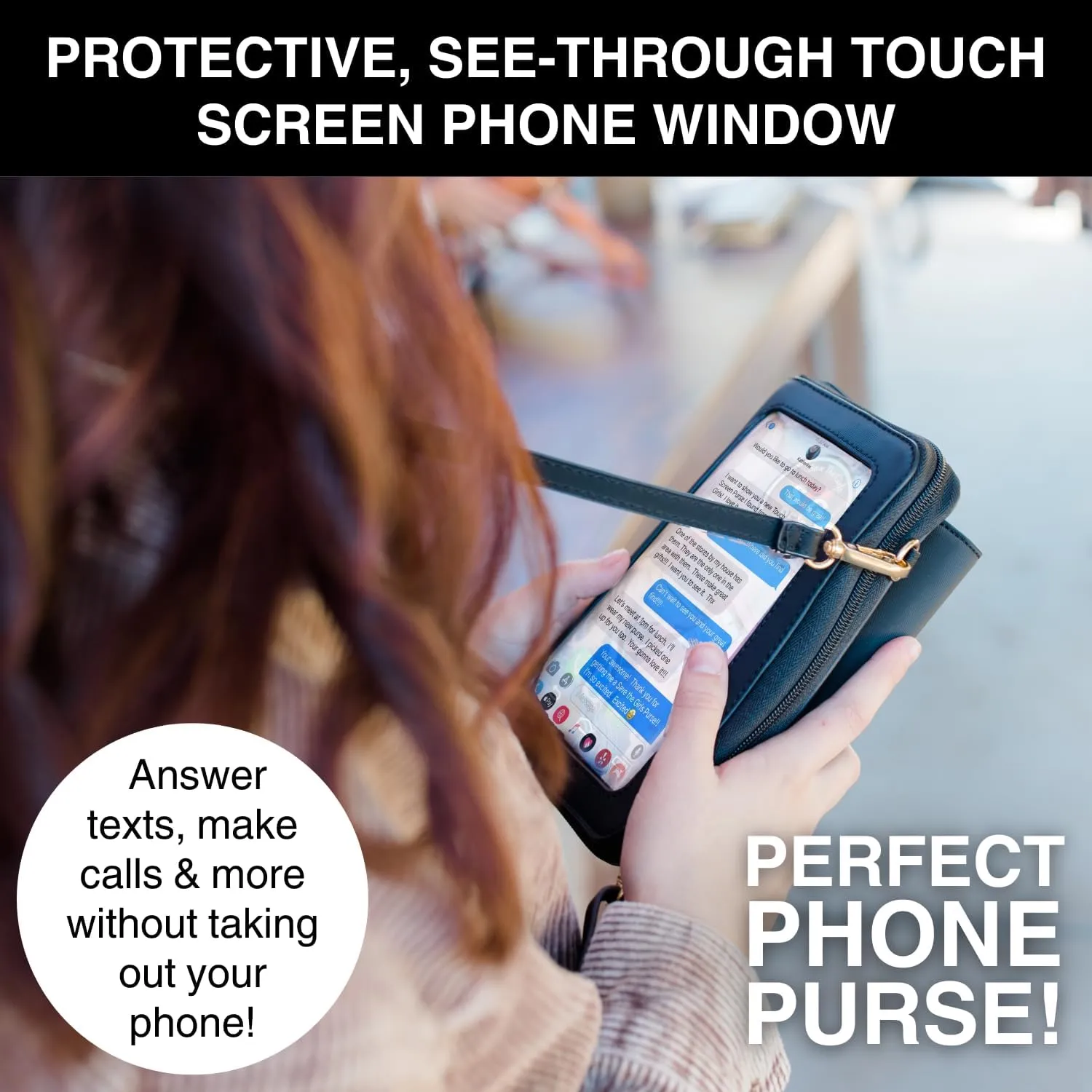 Captiva Touch Screen Women's Crossbody Handbag - Cell Phone Purse & Case