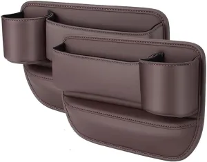 Car Seat Gap Filler Organizer for Mercedes-Benz GLB (X247) 2019 2020 2021 2022 2023 2024 2025, Car Gap Filler Car Seat Storage Box Seat Gap Storage Box Car Accessories,Brown