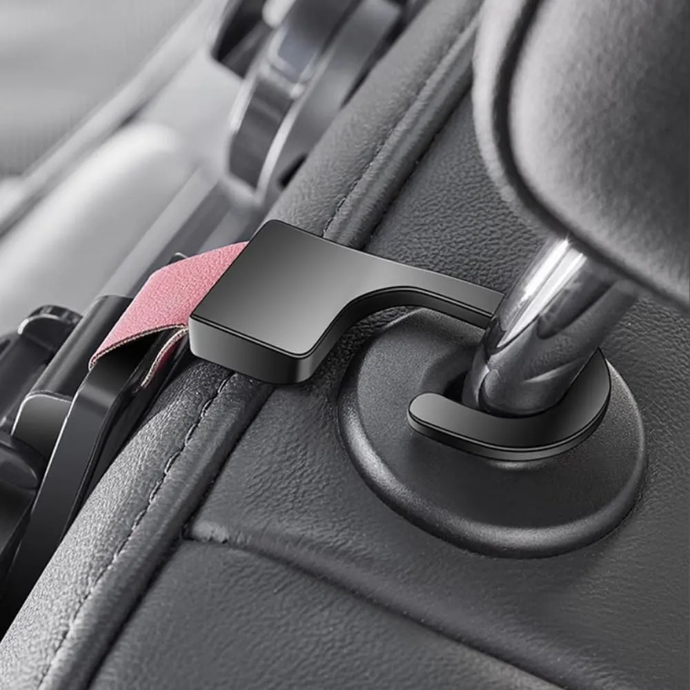 Car Seat Hooks for Audi Q2 Q3 Q4 Q7 TT TTS TT-RS,Car Seat Hidden Hooks Car Handbag Hooks Multifunctional Hook,1 Two-A Black