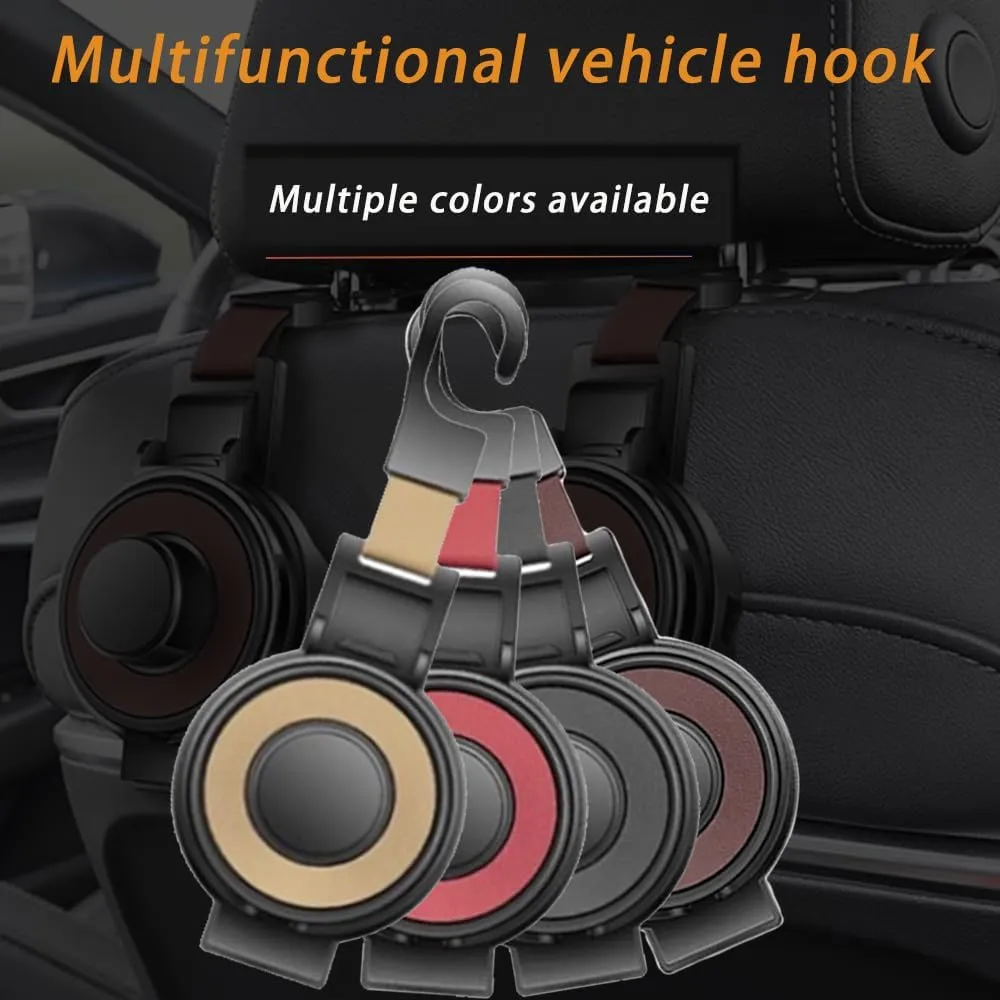 Car Seat Hooks for Nissan Skyline Quest Murano Rogue,Car Seat Hidden Hooks Car Handbag Hooks Multifunctional Hook,2 Four-A Black