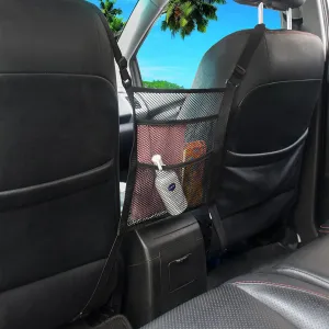 Car Seat Net and Front Seat Net - Essential Dog Car Accessories for Safety, Large Dog Barrier, Storage, and Handbag Holder - Pet Barrier for Car