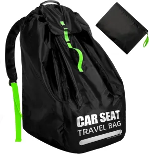 Car Seat Travel Bag for Airplane, Large Car Seat Bags for Air Travel with Padded Straps, Gate Check Storage Bag/Backpack for Car Seat Airport, Carseat Cover Travel - Baby Travel Essentials for Flying