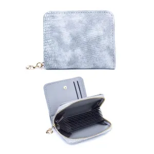 CARD HOLDER AND WALLETT - SNAKESKIN GREY