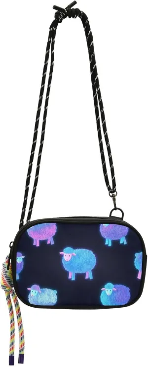 Cartoon Cute Blue Neon Fluorescent Sheep Anti Theft Crossbody Bag Women Waterproof with Adjustable Strap Women's Shoulder Handbags Go shopping