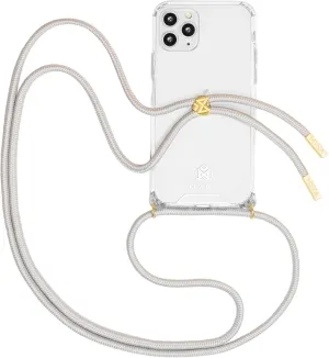 Case iPhone 11 Pro Crossbody Mobile Phone Case with Removable and Interchangeable Rope (Misty Grey)