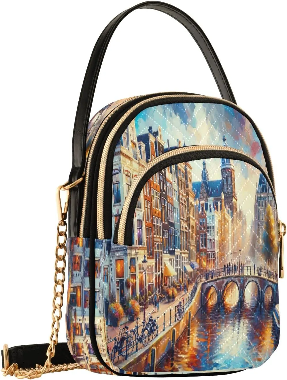 Cat Sleep on Moon Travel Purses Anti Theft Crossbody, Handbags for Women Trendy Everyday Bags for Women