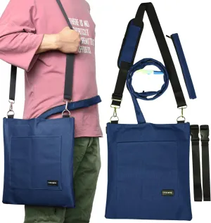 Catheter Bag Holder, Urine Drainage Bag Holder, w/Drain Tube Cover & Adjustable Strap, Foley Bag Covers, for Privacy & Dignity, w/Strap for Wheelchair, Walker & Bed, up to 4000ML - Blue