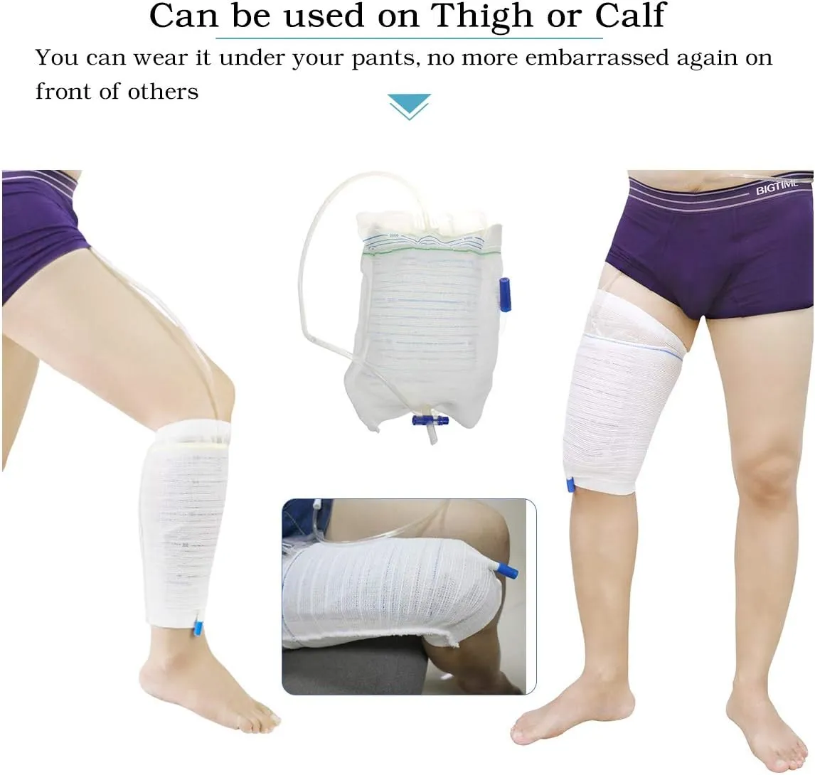 Catheter Leg Bag Holder 2 Count Fabric Catheter Sleeves Urine Leg Bag Holder - Urinary Drainage Bag Stay in Place Urine Bags for Legs Foley Catheter Bag Holder Strap for Men or Women Wheelchairs (S)