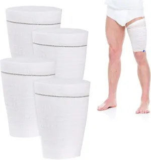 Catheter Leg Bag Holder 4 Count Fabric Catheter Sleeves Urine Leg Bag Holder - Urinary Drainage Bag Stay in Place Urine Bags for Legs Foley Catheter Bag Holder Strap for Men or Women (L-4pack)