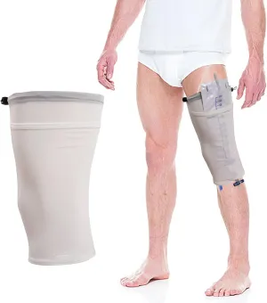 Catheter Leg Bag Holder, Adjustable Catheter Sleeves Urine Leg Bag Holder, Urinary Drainage Bag Stay in Place Urine Bags for Legs Foley Catheter Bag Holder for Women or Men (White, S)