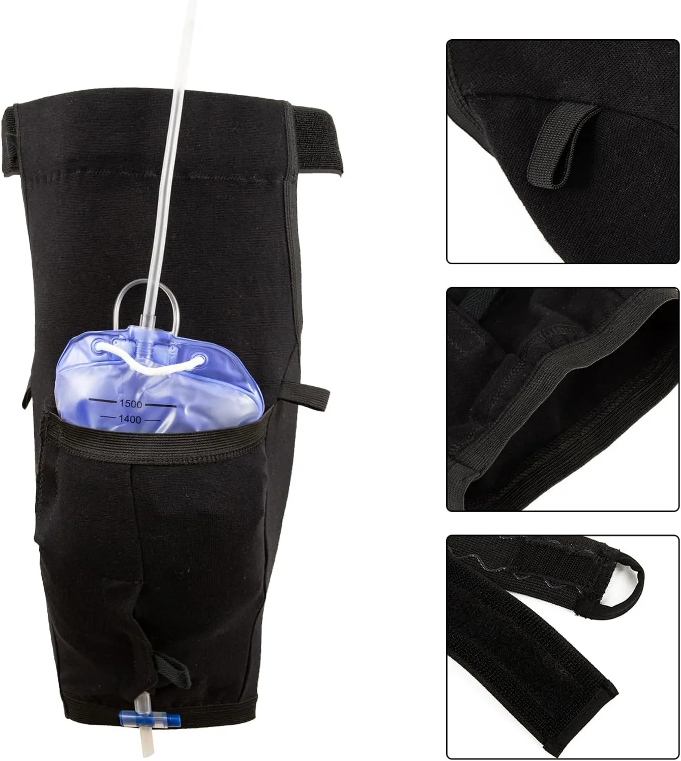 Catheter Leg Bag Holder,Cotton Fabric Catheter Bag Holder,Catheter Stabilization Device,Catheter Sleeve Urine Leg Bag Holder,Urinary Drainage Bag Cover,Catheter Supplies (Large)
