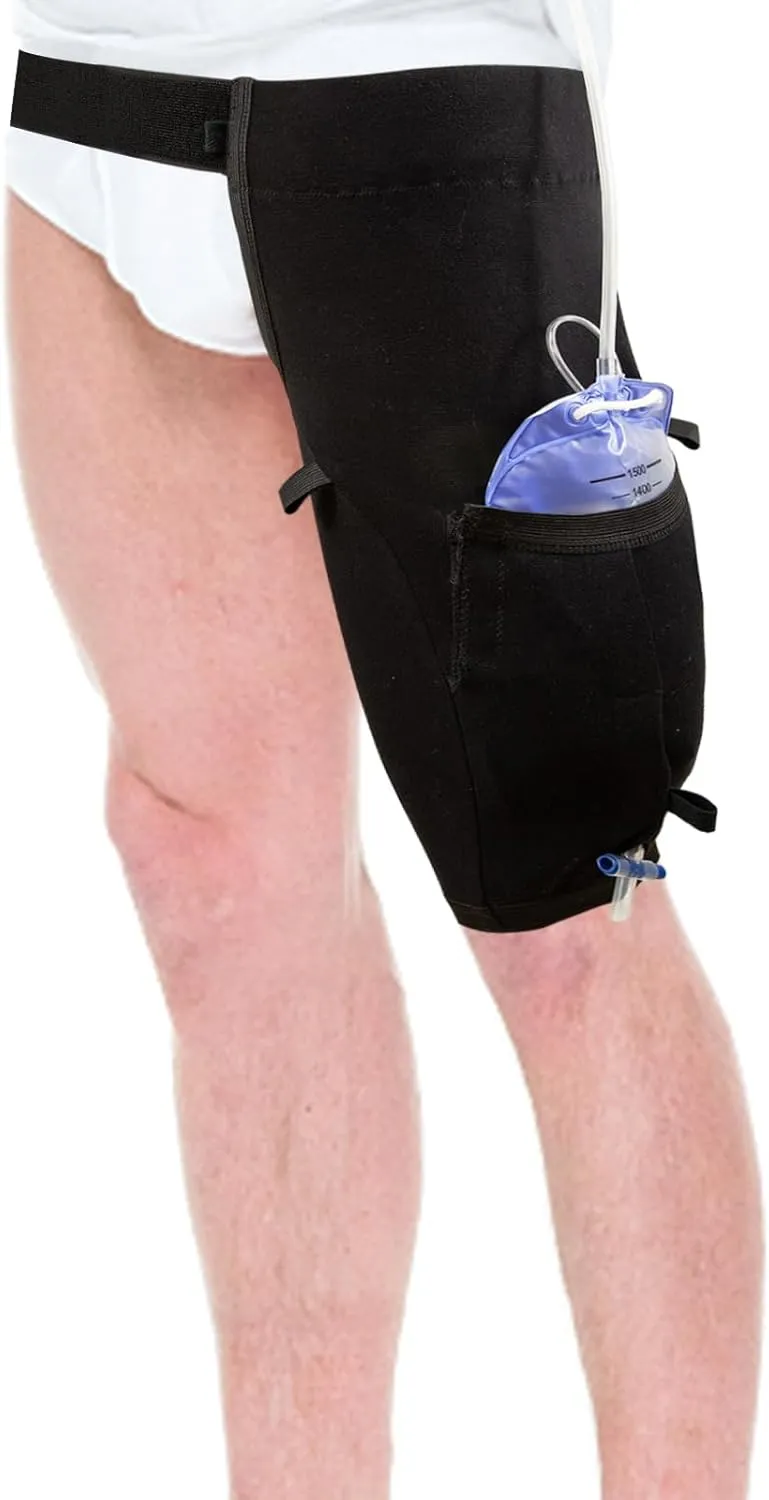 Catheter Leg Bag Holder,Cotton Fabric Catheter Bag Holder,Catheter Stabilization Device,Catheter Sleeve Urine Leg Bag Holder,Urinary Drainage Bag Cover,Catheter Supplies (Large)