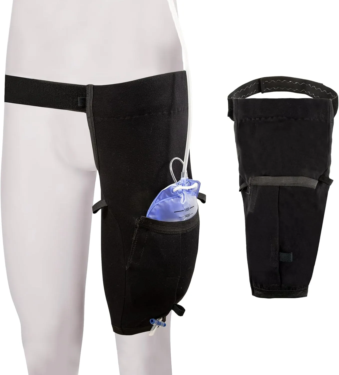 Catheter Leg Bag Holder,Cotton Fabric Catheter Bag Holder,Catheter Stabilization Device,Catheter Sleeve Urine Leg Bag Holder,Urinary Drainage Bag Cover,Catheter Supplies (Large)