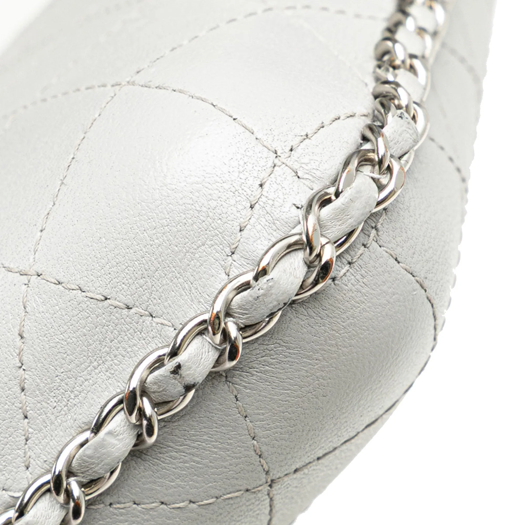 CC Quilted Lambskin Chain Around Phone Holder