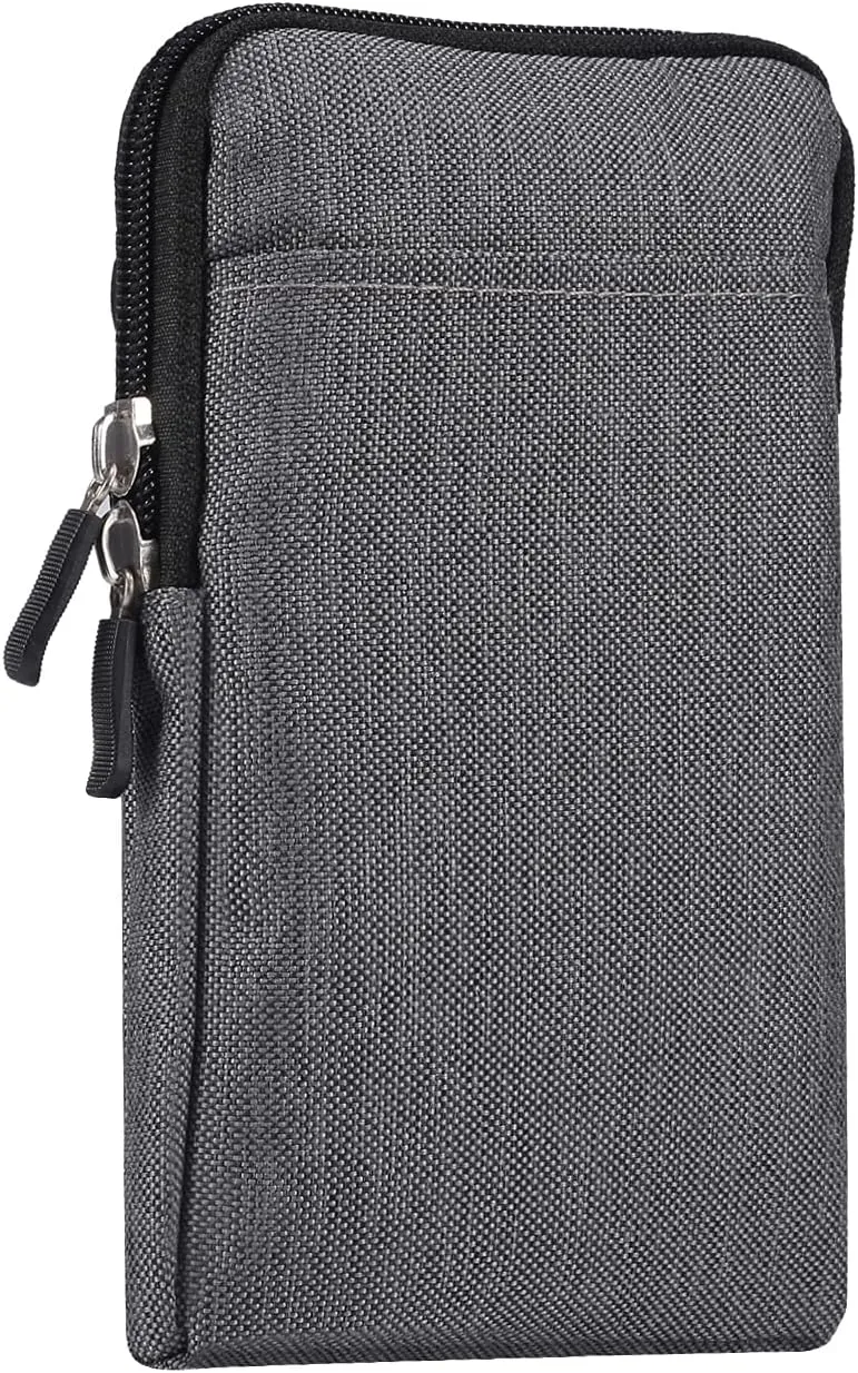 Cell Phone Belt Holster Men, Mobile Phone Shoulder Crossbody Bag vertical, Waterproof Outdoor Sport Mini Cell Phone Pouch with Belt Loop Nylon SmartPhone Waist Pocket Universal Flip Cellphone Sheath