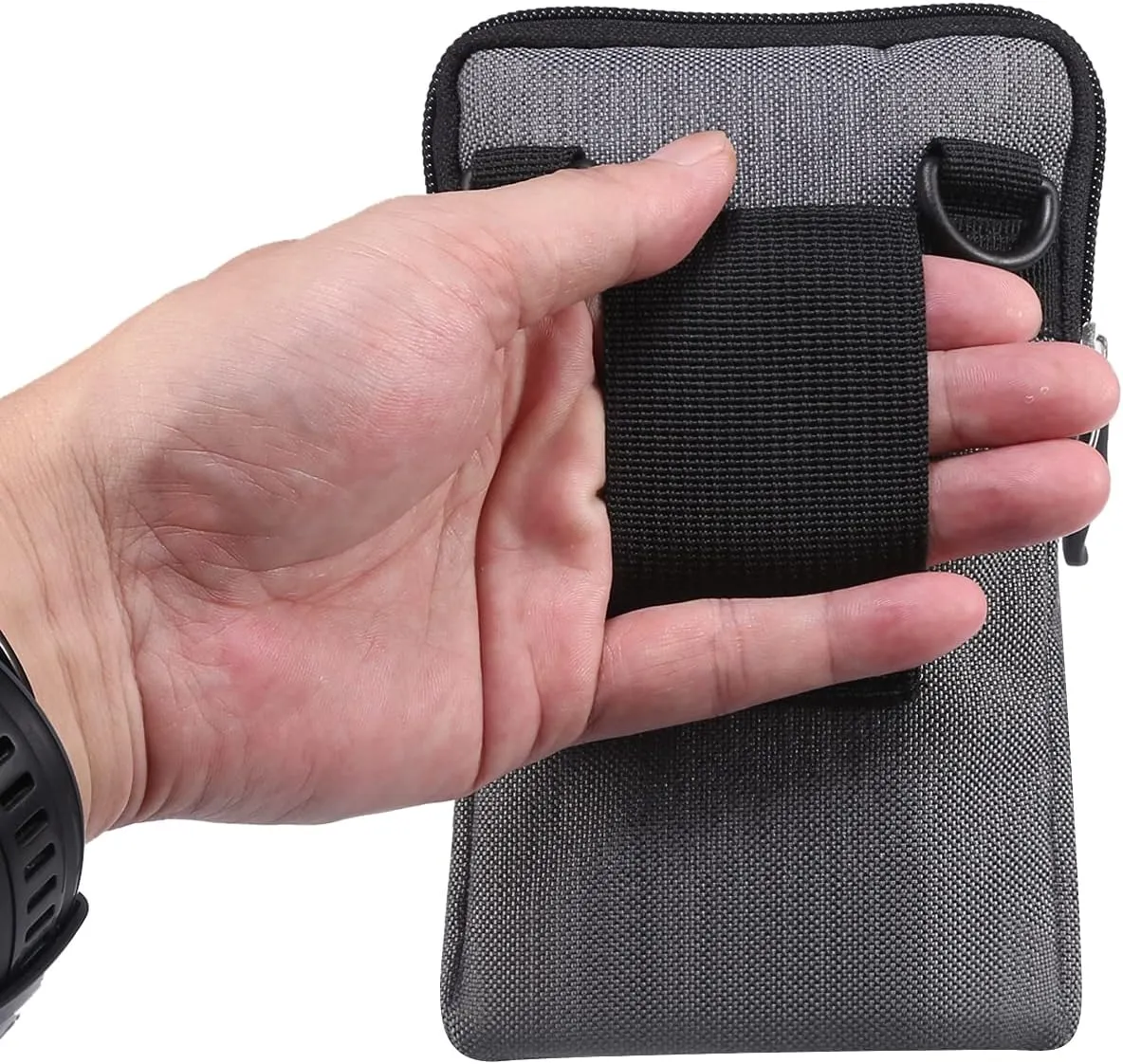 Cell Phone Belt Holster Men, Mobile Phone Shoulder Crossbody Bag vertical, Waterproof Outdoor Sport Mini Cell Phone Pouch with Belt Loop Nylon SmartPhone Waist Pocket Universal Flip Cellphone Sheath