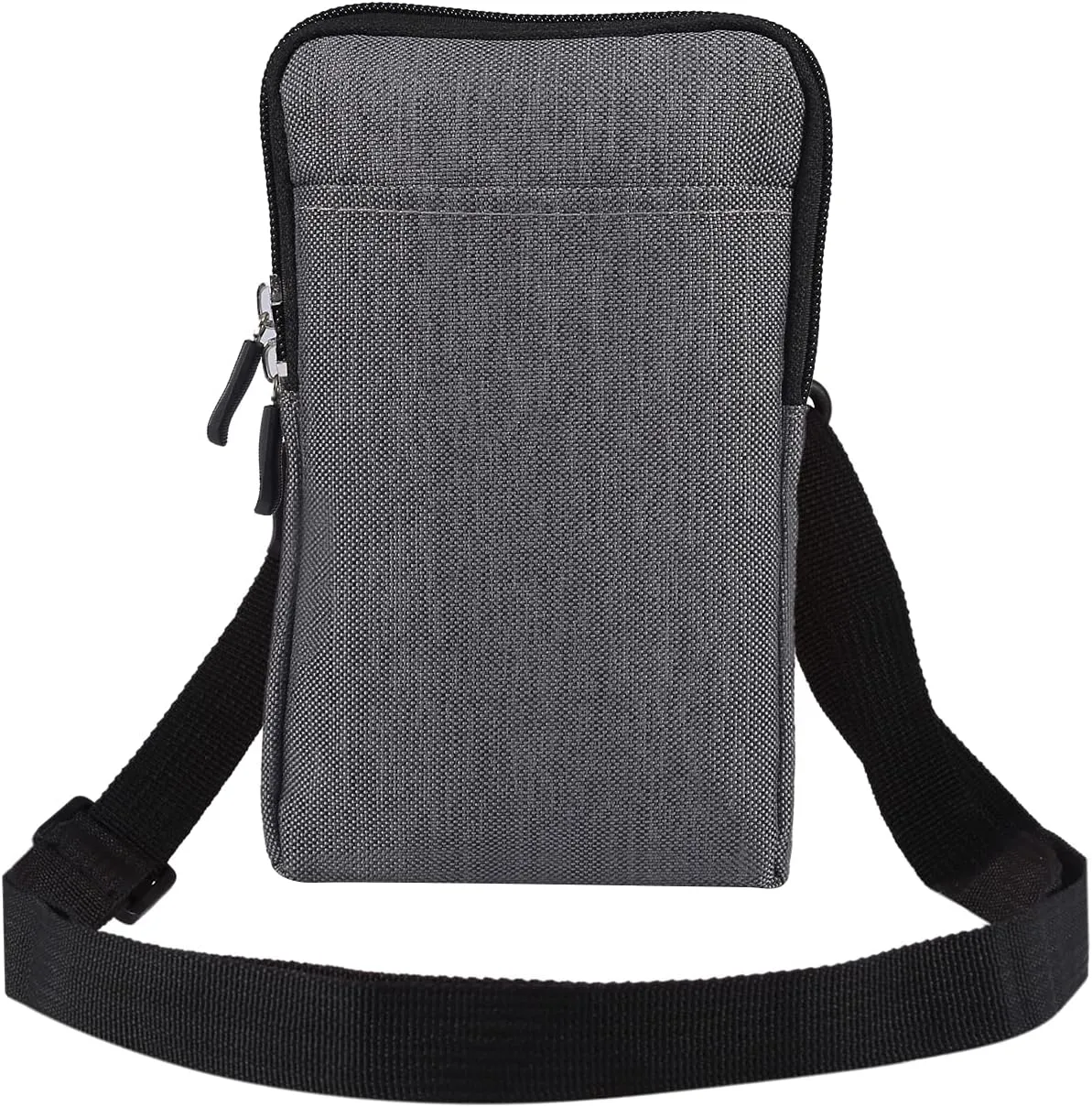 Cell Phone Belt Holster Men, Mobile Phone Shoulder Crossbody Bag vertical, Waterproof Outdoor Sport Mini Cell Phone Pouch with Belt Loop Nylon SmartPhone Waist Pocket Universal Flip Cellphone Sheath