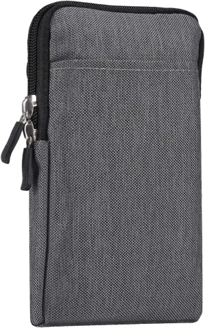 Cell Phone Belt Holster Men, Mobile Phone Shoulder Crossbody Bag vertical, Waterproof Outdoor Sport Mini Cell Phone Pouch with Belt Loop Nylon SmartPhone Waist Pocket Universal Flip Cellphone Sheath