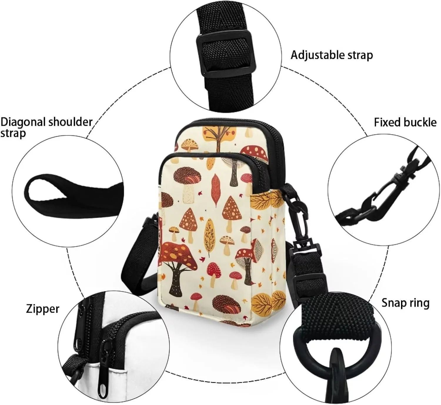 Cell Phone Purse Small Crossbody Wallet Phone Bag with Shoulder Strap Mini Messenger Bag