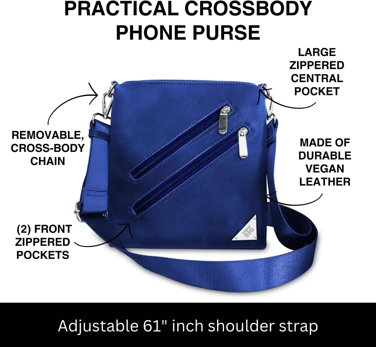 Cell Phone Purse - Touch Screen Women’s Crossbody Handbags (Zoe) - Clutch & Crossbody Phone Case