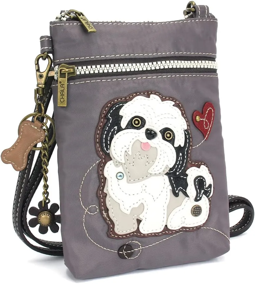 CHALA Crossbody RFID Cell Phone Purse - Women Nylon/Faux Leather Multicolor Handbag with Adjustable Strap Venture