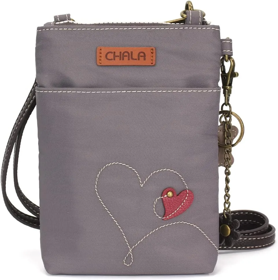 CHALA Crossbody RFID Cell Phone Purse - Women Nylon/Faux Leather Multicolor Handbag with Adjustable Strap Venture