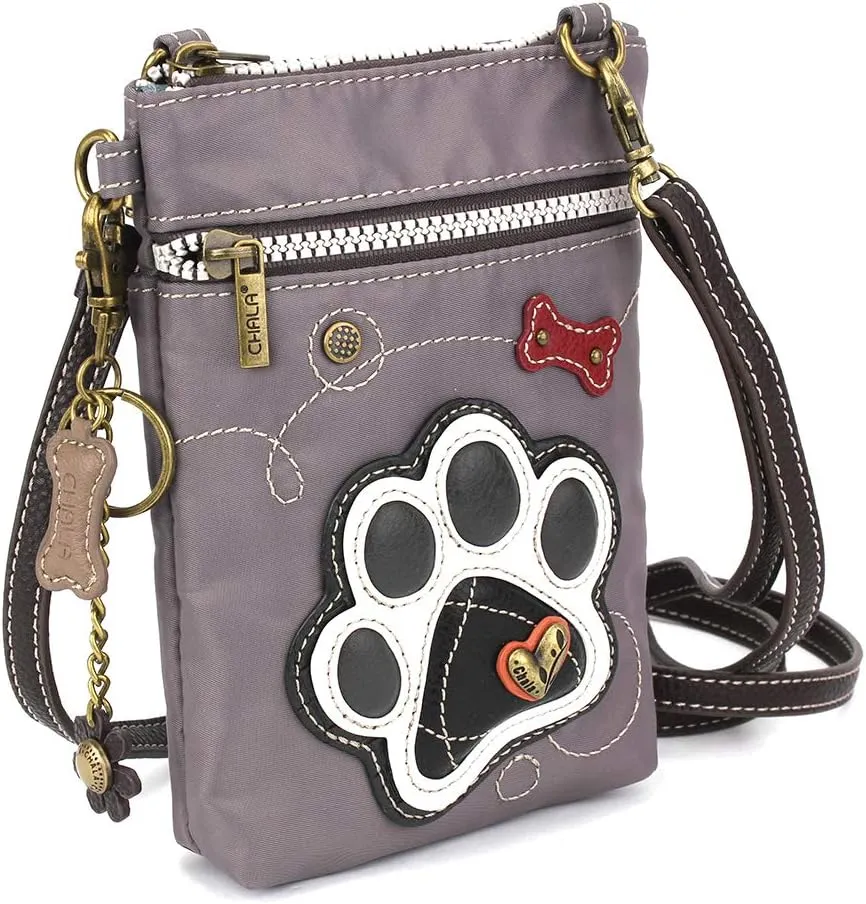 CHALA Crossbody RFID Cell Phone Purse - Women Nylon/Faux Leather Multicolor Handbag with Adjustable Strap Venture