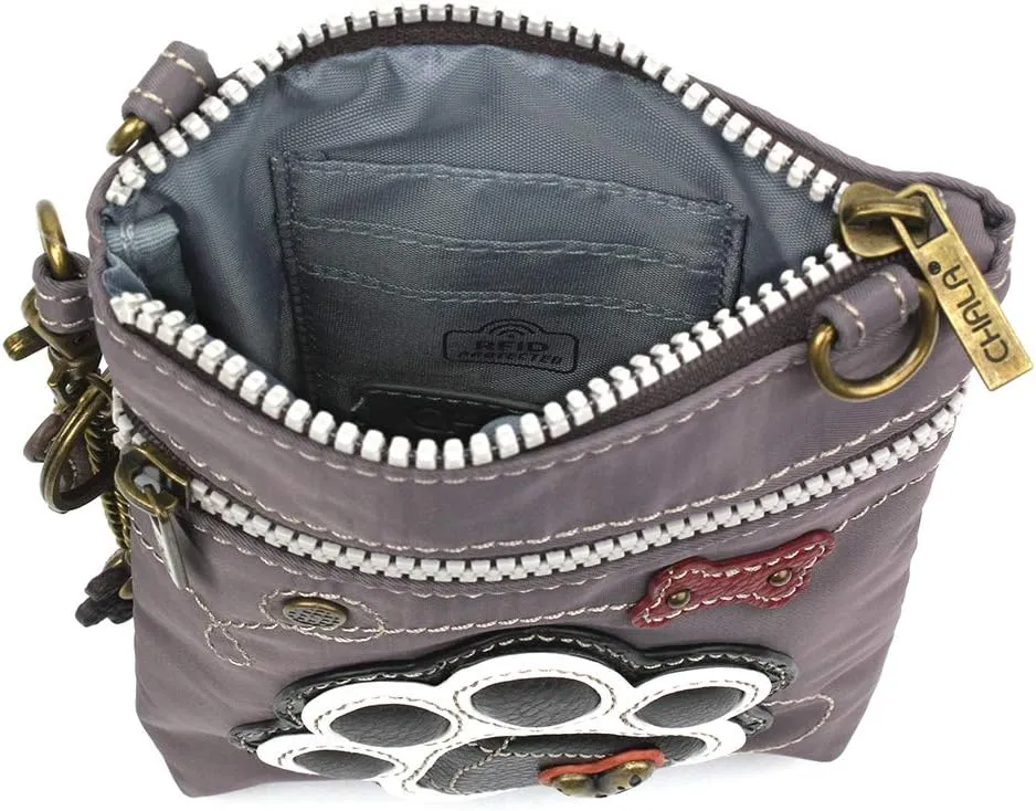 CHALA Crossbody RFID Cell Phone Purse - Women Nylon/Faux Leather Multicolor Handbag with Adjustable Strap Venture