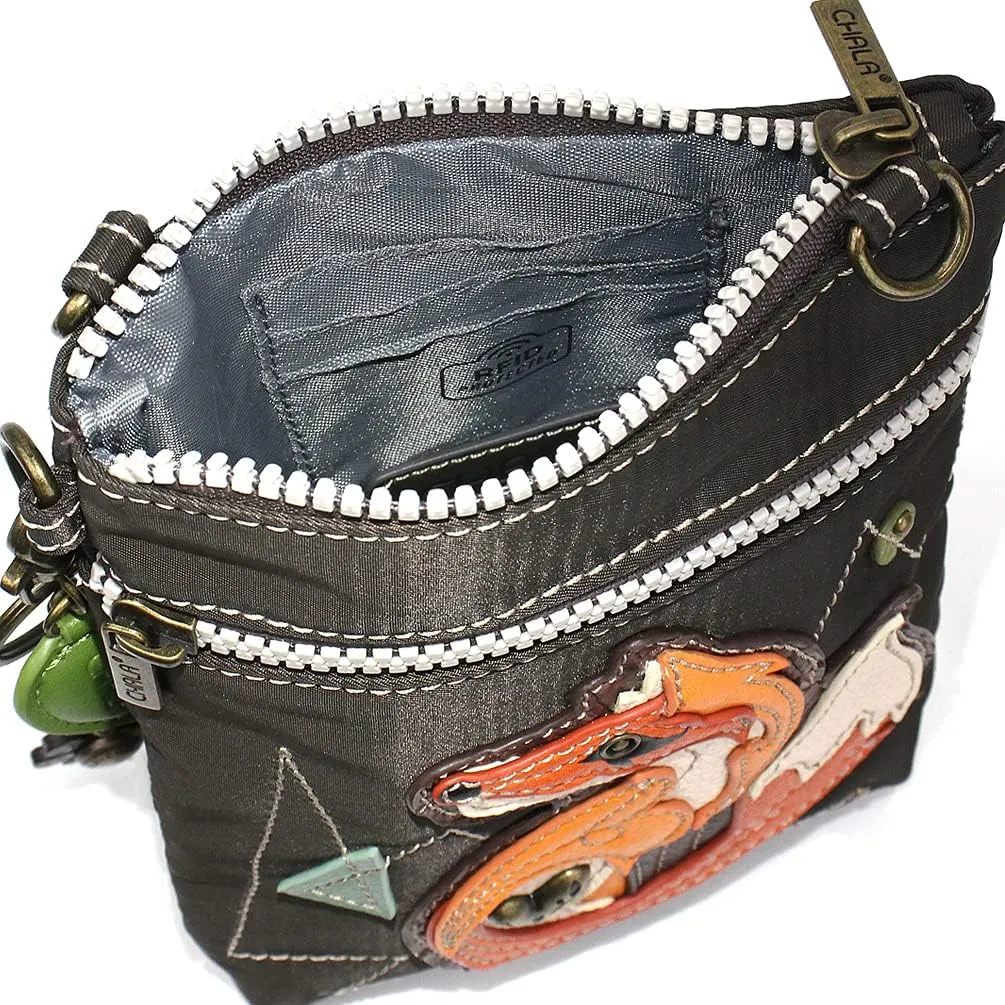 CHALA Crossbody RFID Cell Phone Purse - Women Nylon/Faux Leather Multicolor Handbag with Adjustable Strap Venture