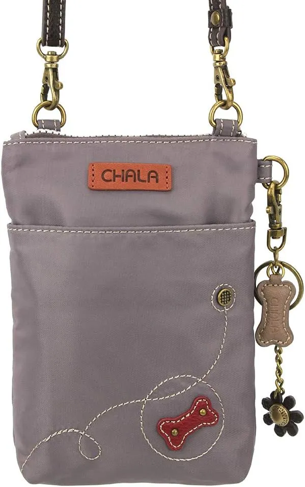CHALA Crossbody RFID Cell Phone Purse - Women Nylon/Faux Leather Multicolor Handbag with Adjustable Strap Venture