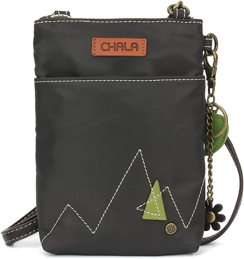 CHALA Crossbody RFID Cell Phone Purse - Women Nylon/Faux Leather Multicolor Handbag with Adjustable Strap Venture
