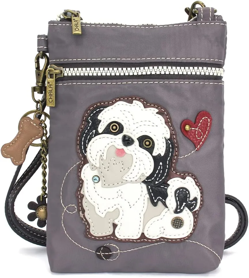 CHALA Crossbody RFID Cell Phone Purse - Women Nylon/Faux Leather Multicolor Handbag with Adjustable Strap Venture