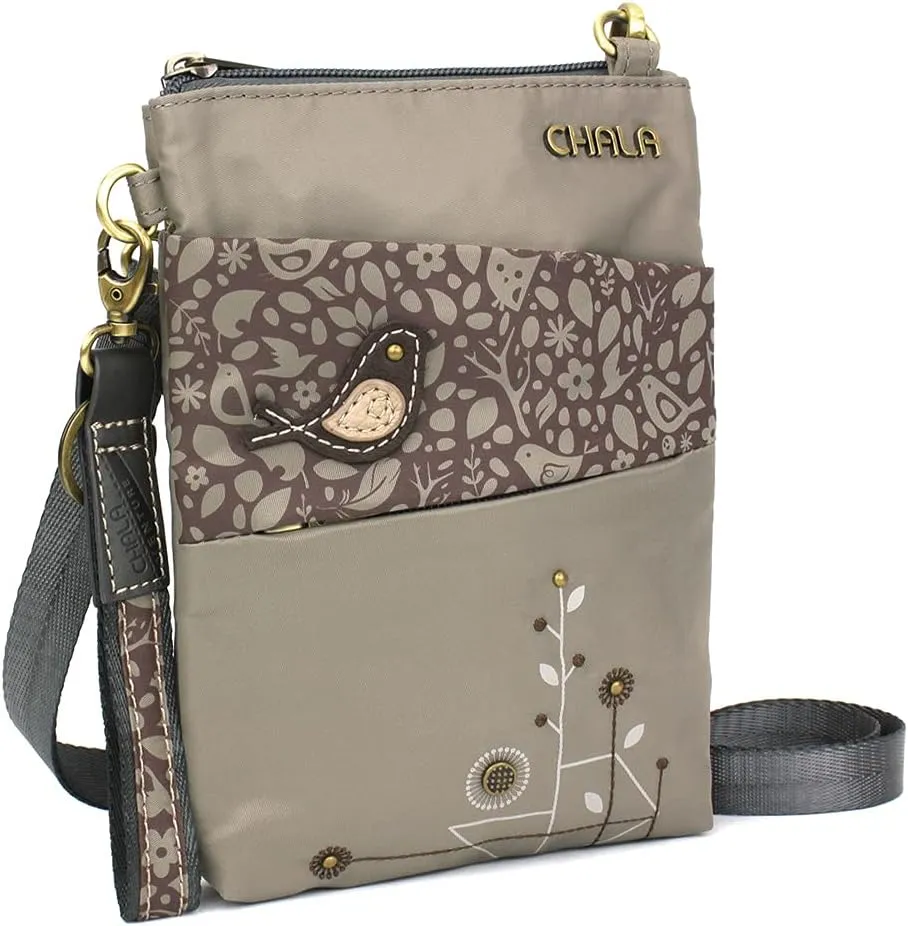 CHALA Venture Evolution RFID Cell Phone Purse - Women Nylon/Faux Leather Xbody Handbag with Adjustable Strap