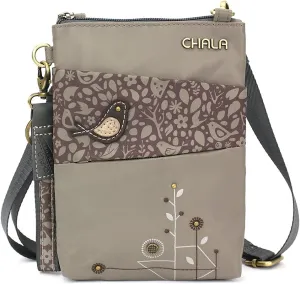 CHALA Venture Evolution RFID Cell Phone Purse - Women Nylon/Faux Leather Xbody Handbag with Adjustable Strap