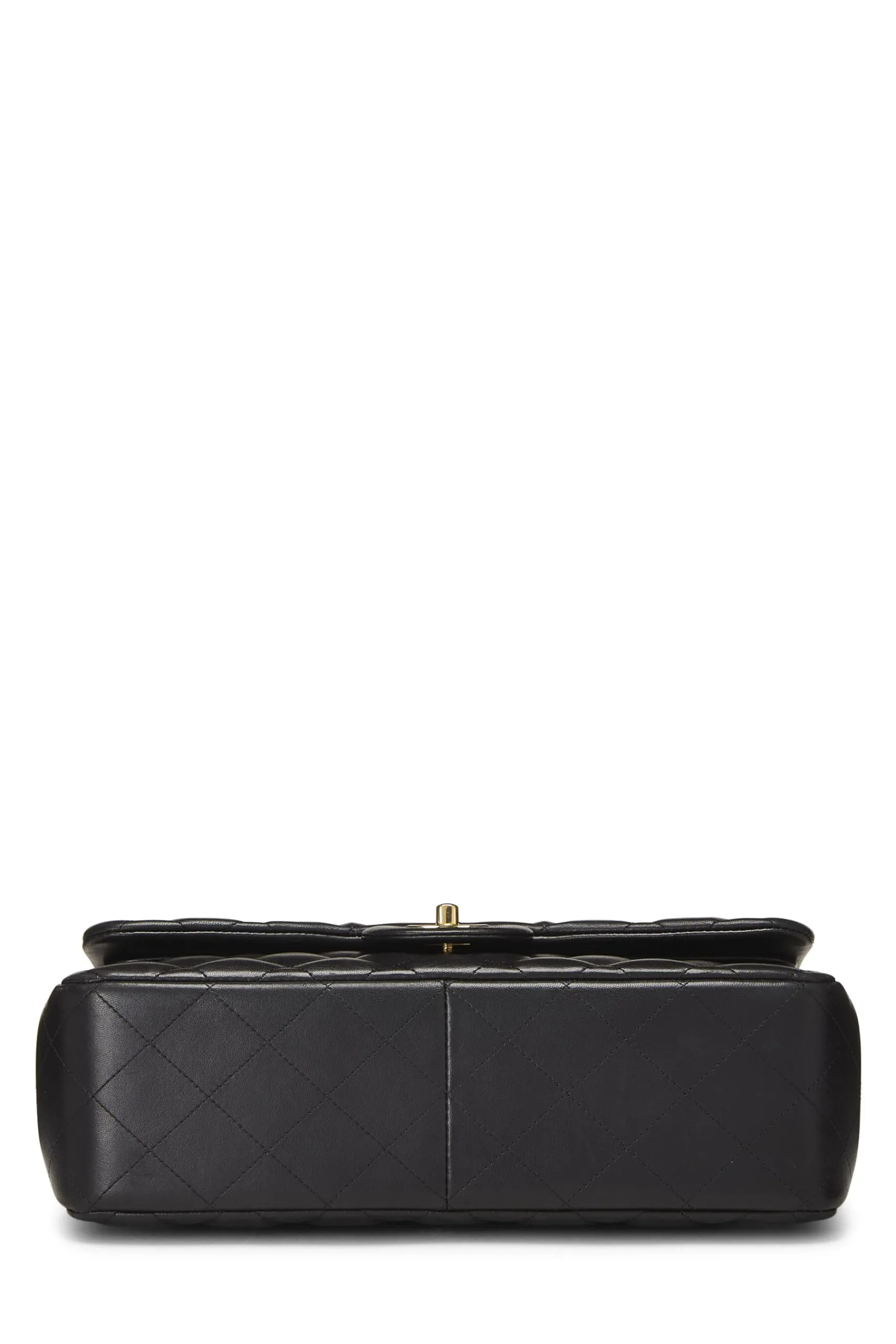 Chanel,  Black Quilted Lambskin New Classic Double Flap Jumbo, Black