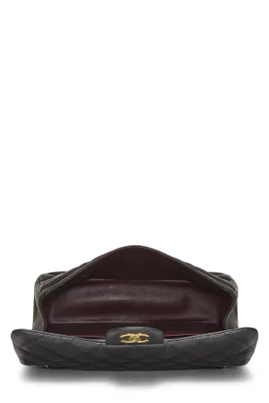 Chanel,  Black Quilted Lambskin New Classic Double Flap Jumbo, Black
