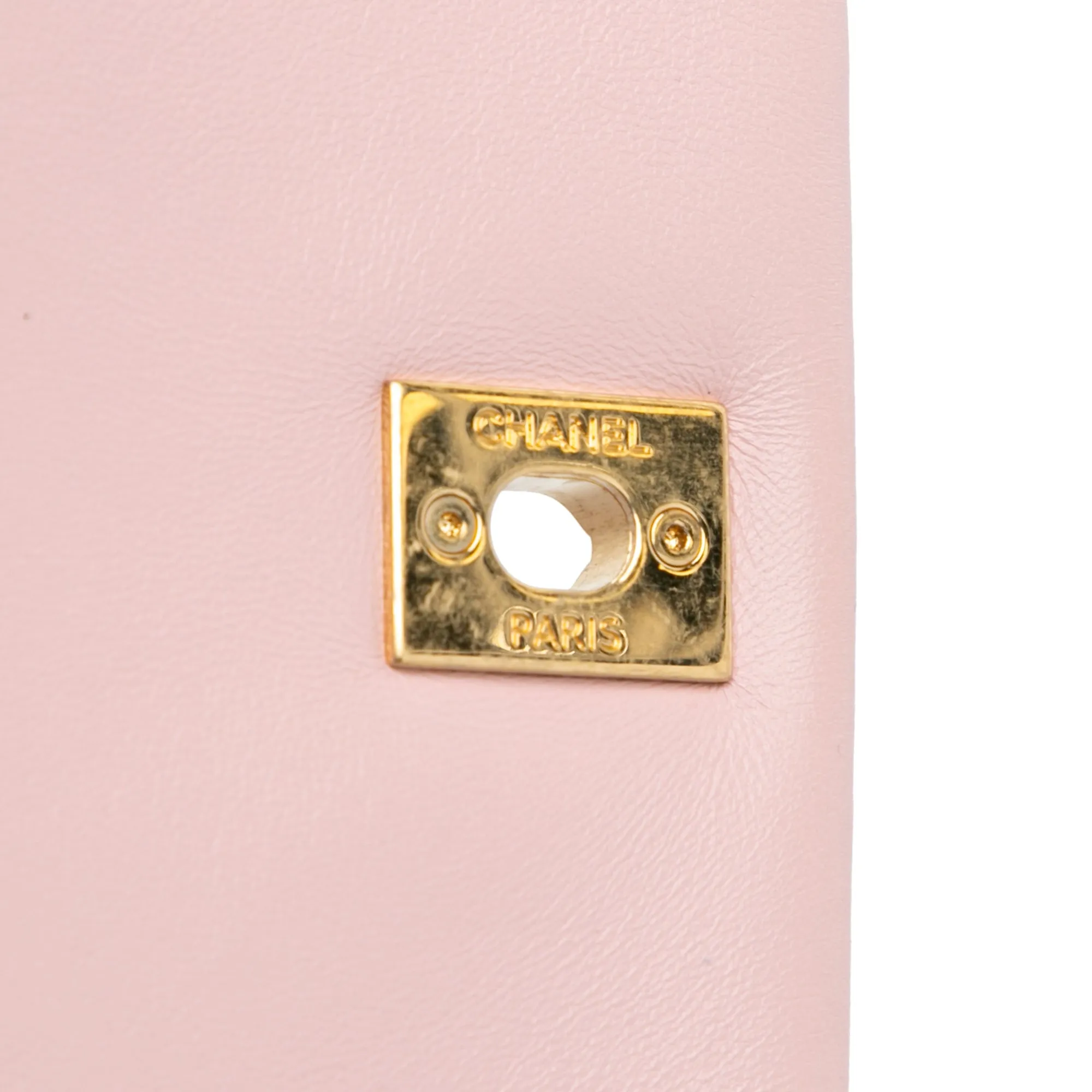 Chanel CC Quilted Lambskin Embellished Chain Flap