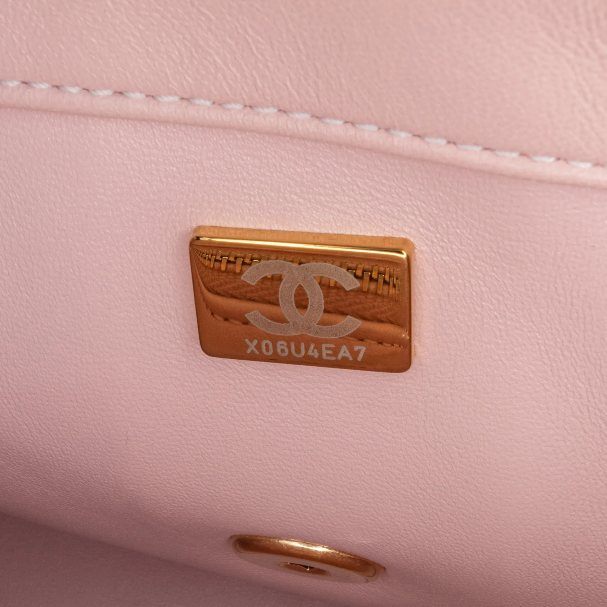 Chanel CC Quilted Lambskin Embellished Chain Flap