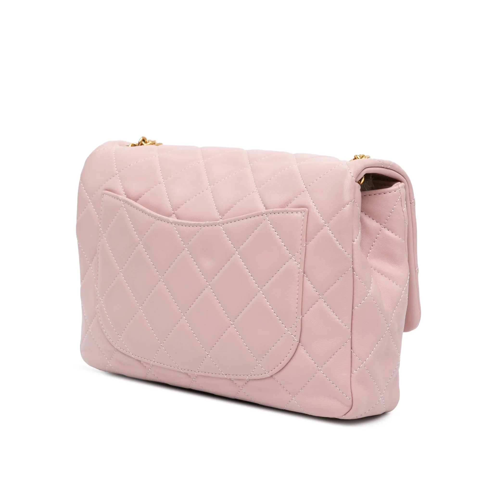 Chanel CC Quilted Lambskin Embellished Chain Flap