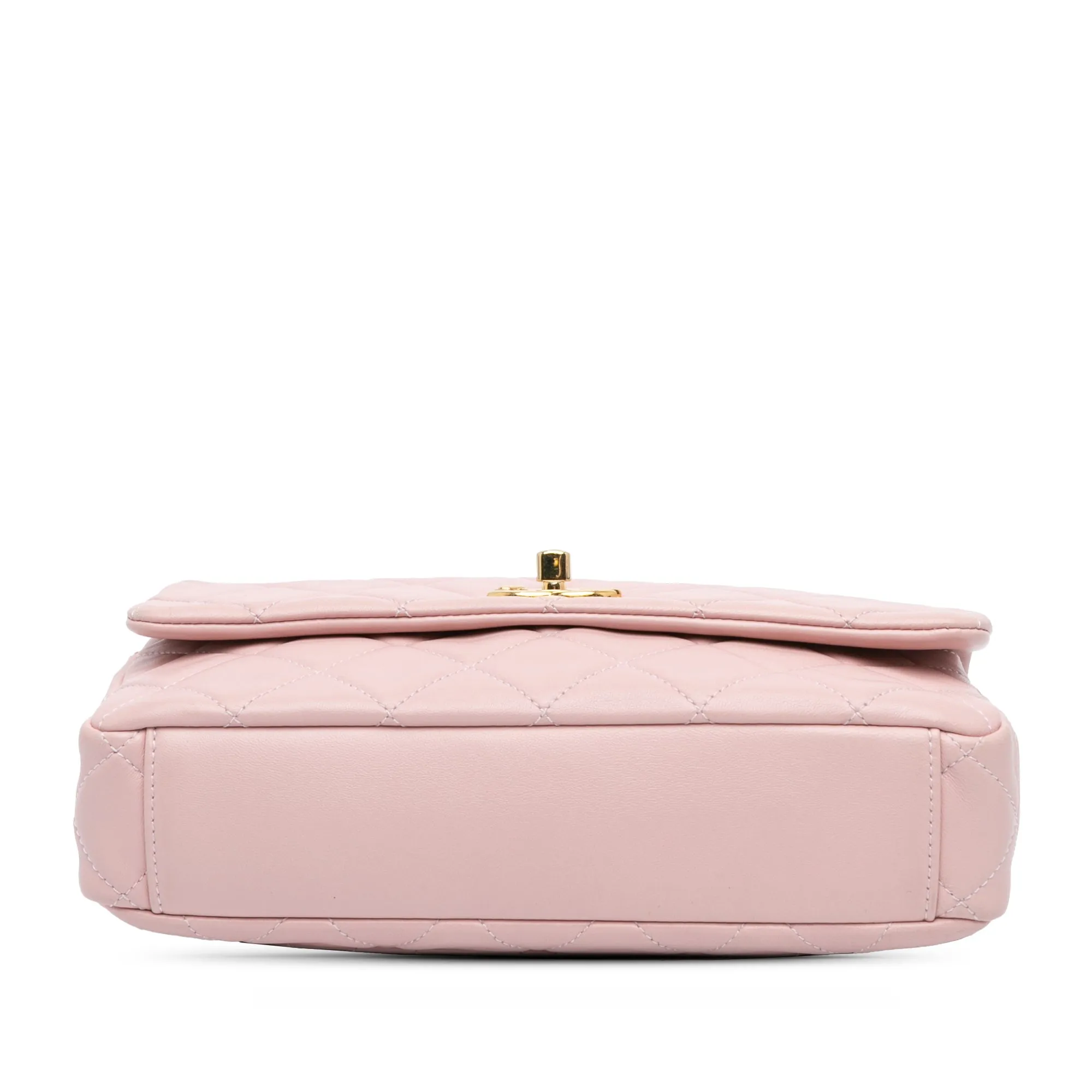 Chanel CC Quilted Lambskin Embellished Chain Flap