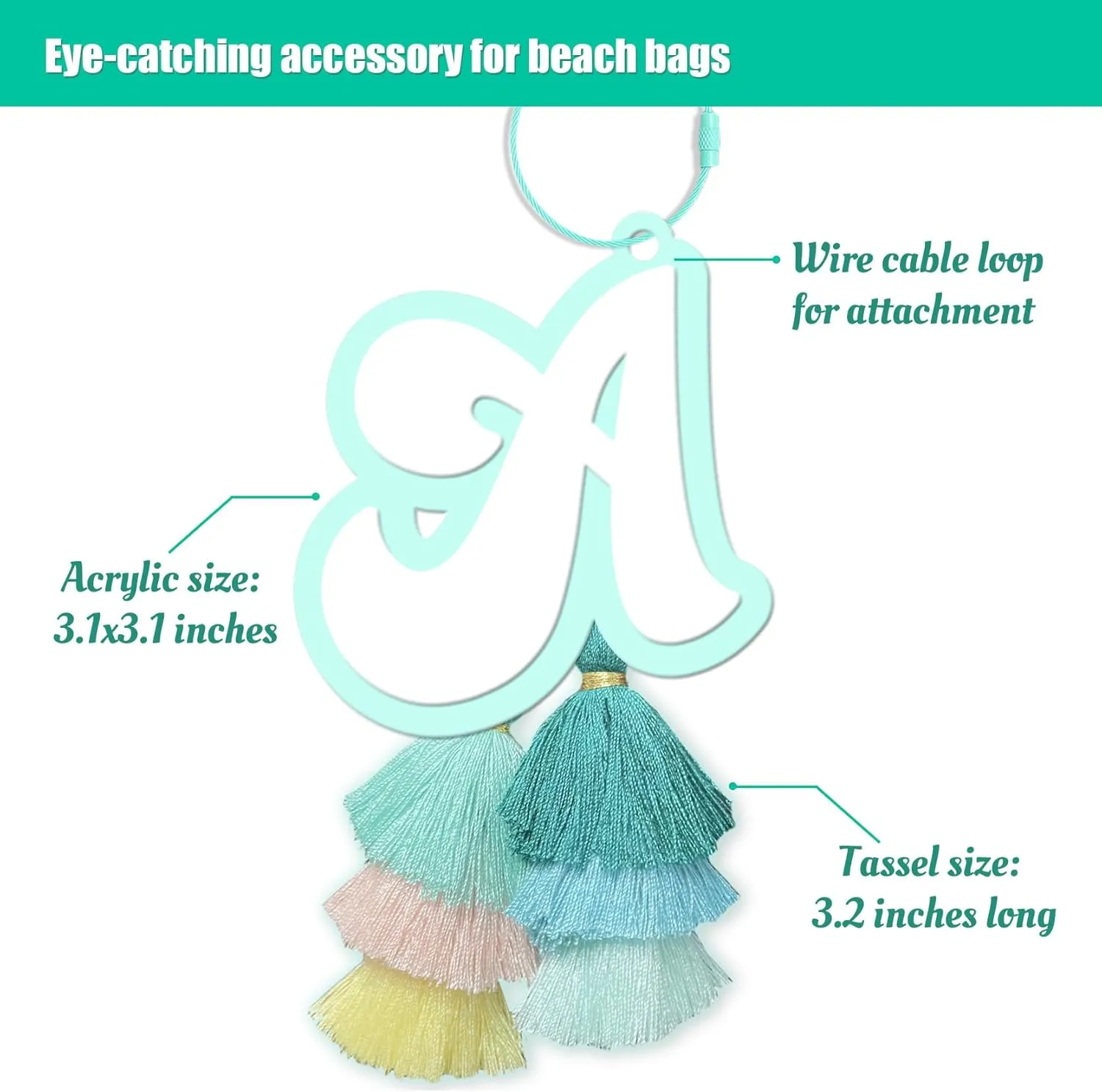 Charm Beach Bag with Tassel