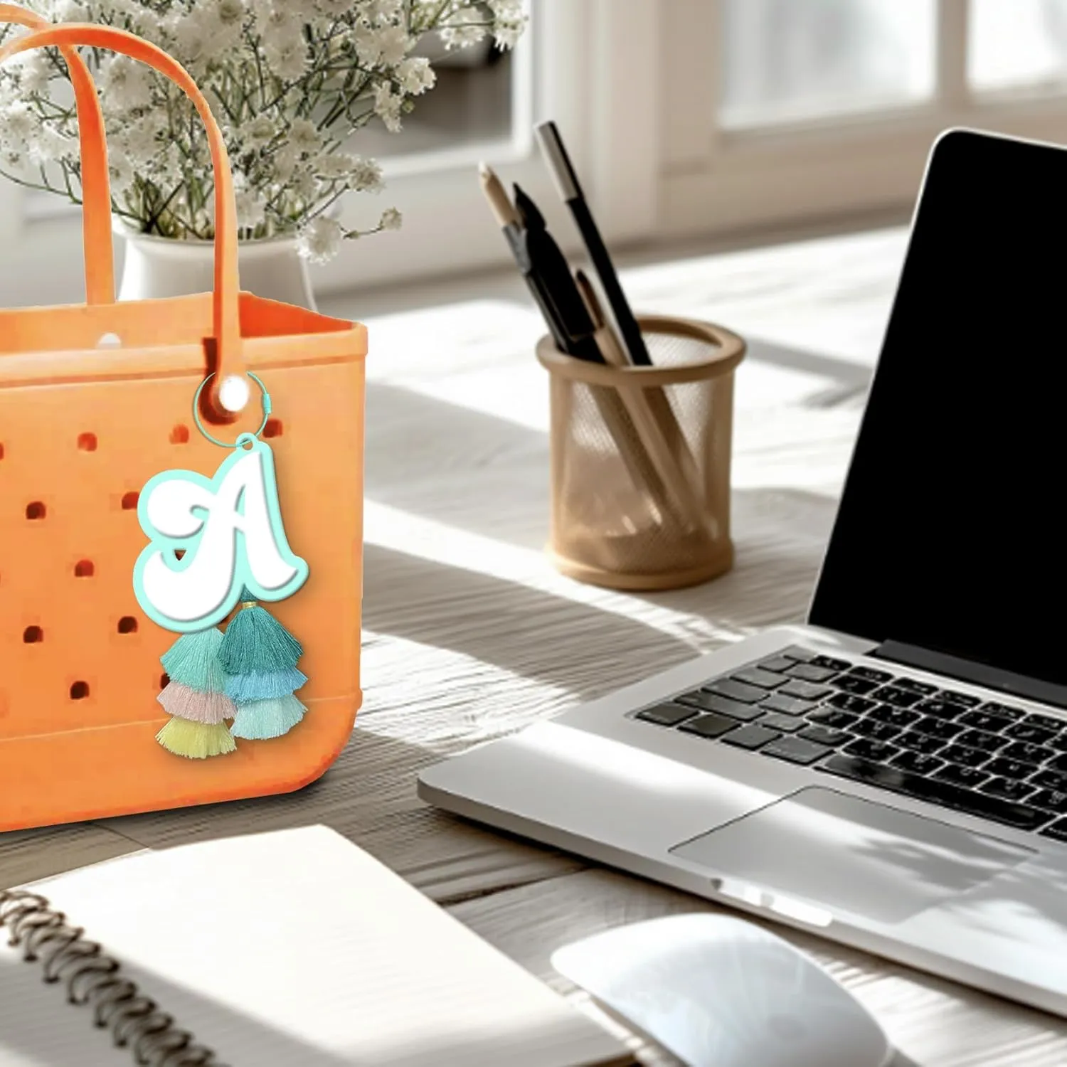 Charm Beach Bag with Tassel