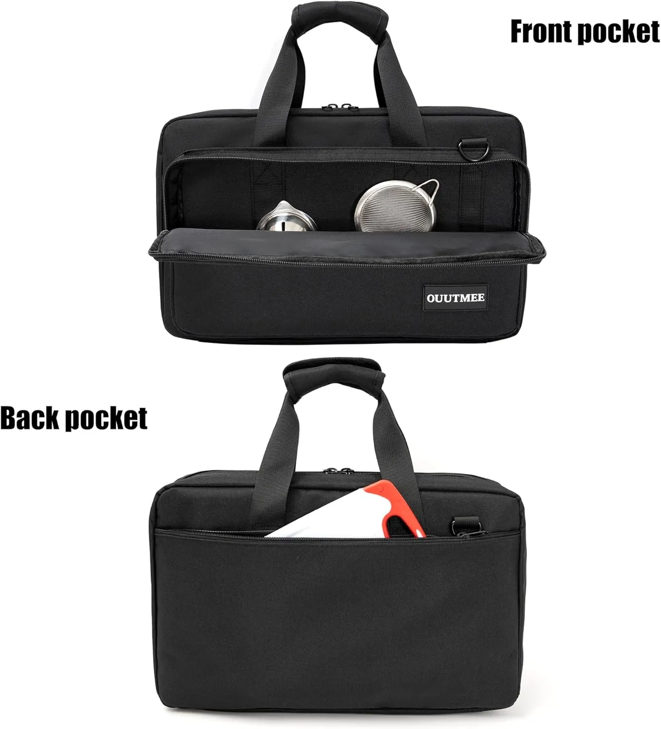 Chef Knife Bag, 25 Total Pockets Knife Storage Case For Professional Chefs, Knife Carrying Case, Knife Carrier Travel Bag for Knives and Kitchen Utensils, Bag Only