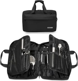 Chef Knife Bag, 25 Total Pockets Knife Storage Case For Professional Chefs, Knife Carrying Case, Knife Carrier Travel Bag for Knives and Kitchen Utensils, Bag Only